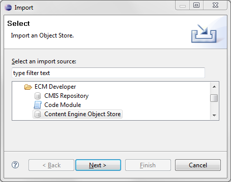 Import Object Store